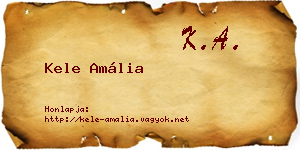 Kele Amália névjegykártya