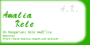 amalia kele business card